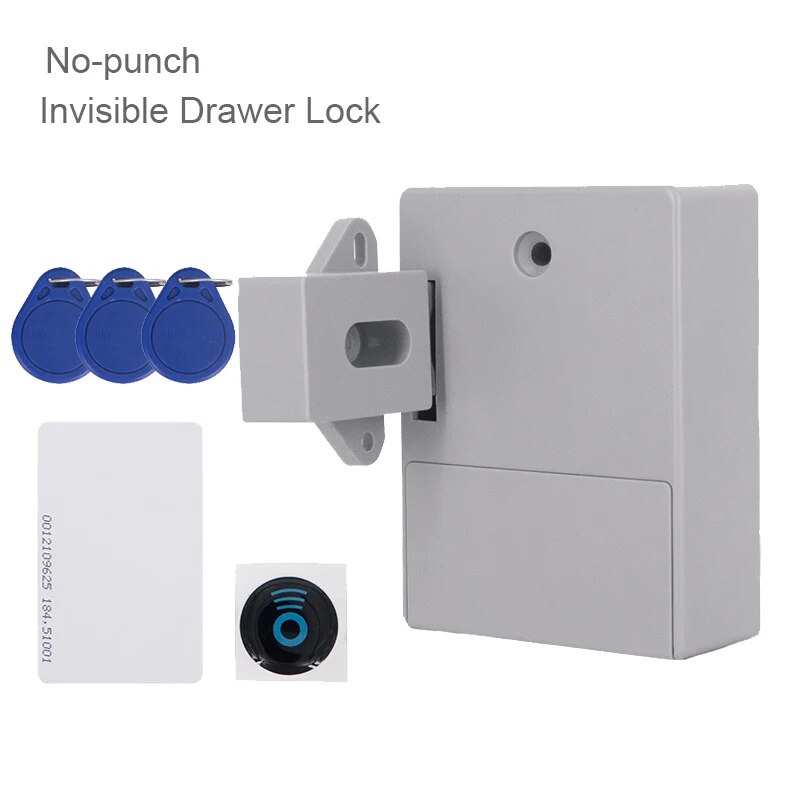 Inteligentny czujnik niewidoczny zamek karta RFID Keykob zamek do szuflady ukryte bezdotykowe zamki cyfrowe DIY do szafki szafa meble