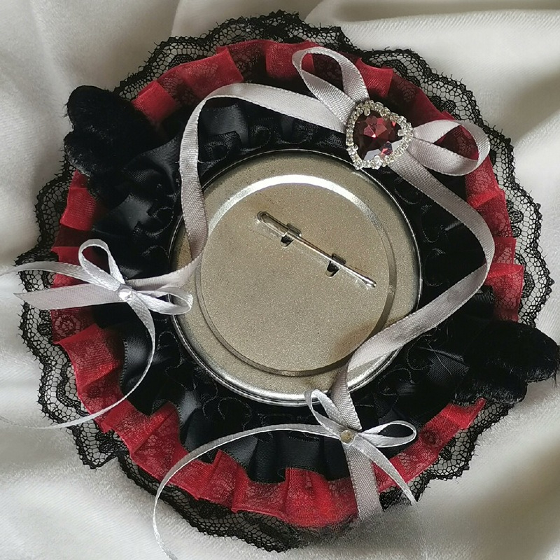 Защитный держатель для значков аниме (58-75 мм) с клипсой для сумок Ita Bag: милый декоративный держатель для значков с бантом, лентой и крыльями
