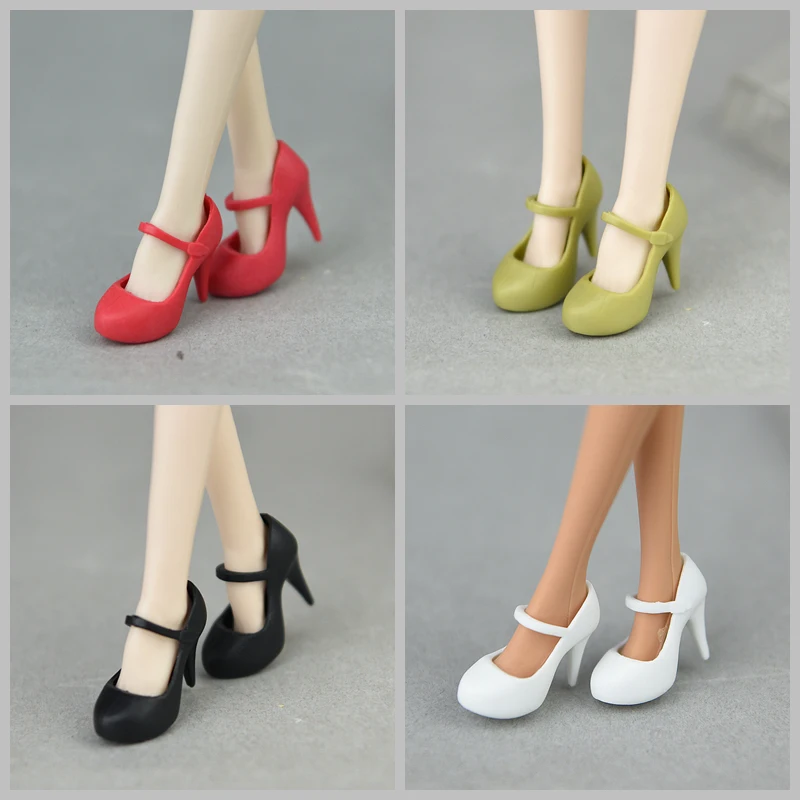 30cm doll shoes / white green red pink black High heel shoes for 1/6 blythe xinyi BJD BB licca doll / doll accessories