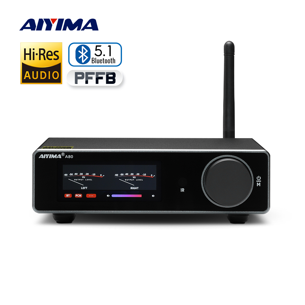 AIYIMA A80 TPA3255 wzmacniacz domowy PFFB Bluetooth DAC moc stereo 300Wx2 Hifi OLED elektroniczny UV wzmacniacz cyfrowy wejście TRS/RCA
