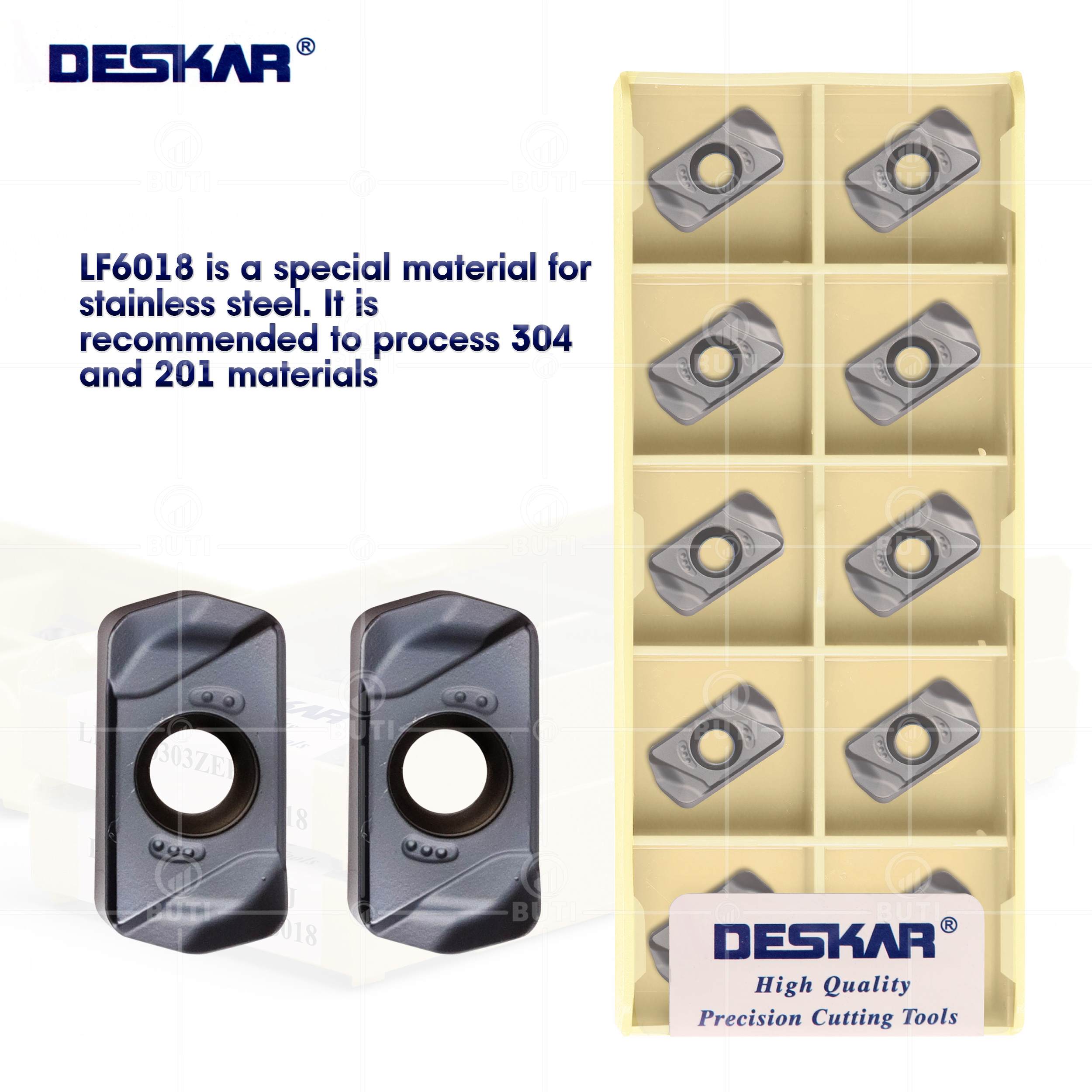 LNMU0303ZER-MJ DESKAR Stainless Steel Universal Double-Sided Usable For Steel Parts LNMU Series Fast Forward To The Cutter Blade