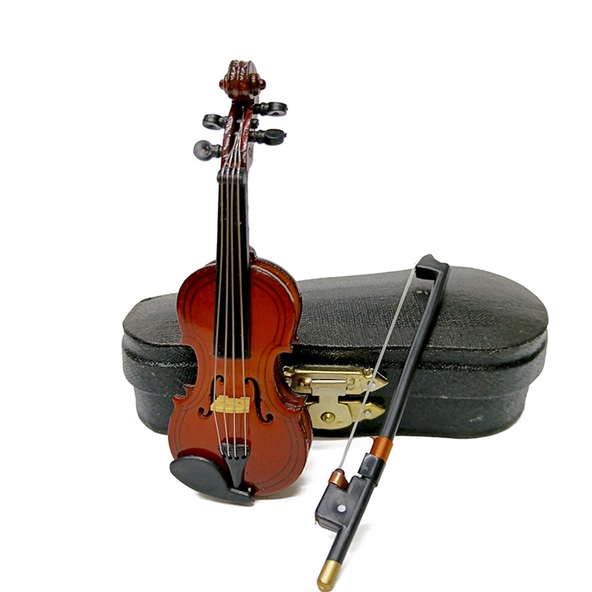 A71P 10cm Mini Musical Instruments, Violin Model Ornaments, Home Accessories, Birthday Craft Gifts