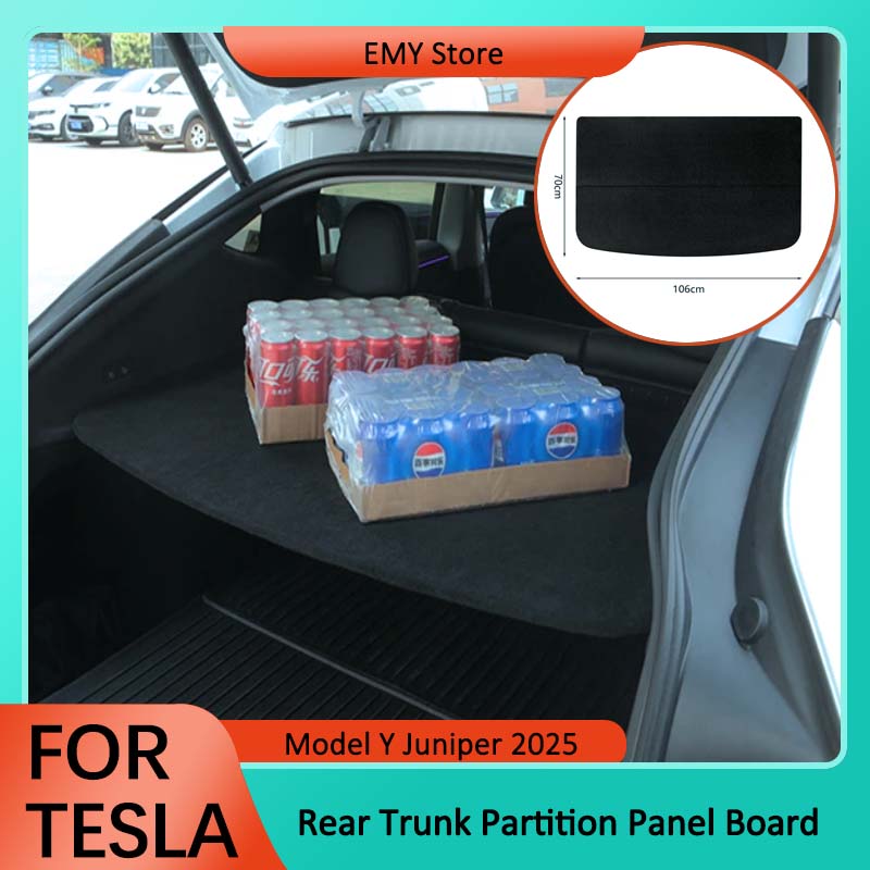 HEENVN Pour Tesla Model Y Juniper 2025 – Cache-coffre arrière pliable, séparateur de bagages, accessoires de voiture
