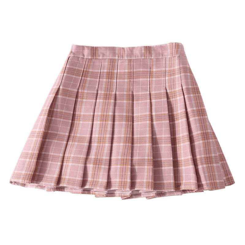 Falda plisada a cuadros de estilo pijo de verano para mujer, uniforme escolar, falda JK antideslumbrante, Culotte con cremallera Harajuku, falda acampanada de cintura alta