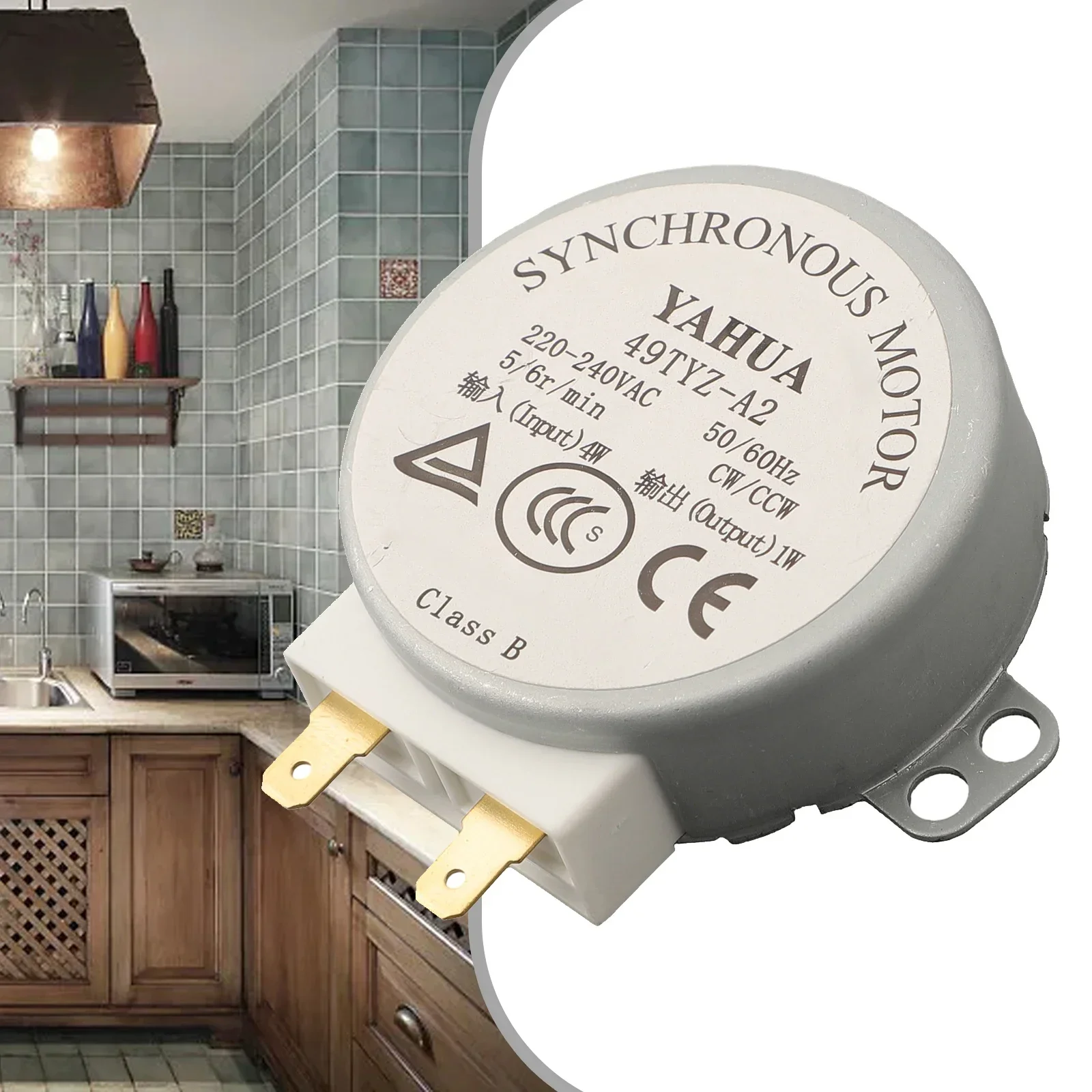 Motor de respaldo de tocadiscos de microondas 49TYZ-A2 para modelos AC 220-240V 5-6 Rpm 50/60Hz accesorios para horno microondas