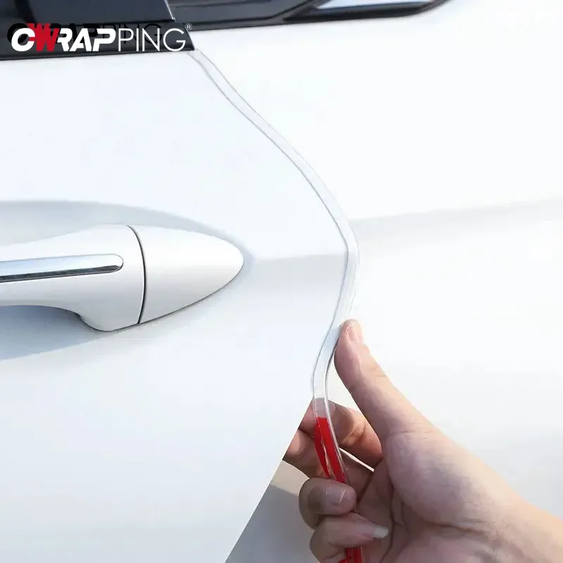 5m tira de vedação da borda da porta do carro transparente pvc protetor de riscos tira anti-colisão adesivos porta anti-risco acessórios do carro