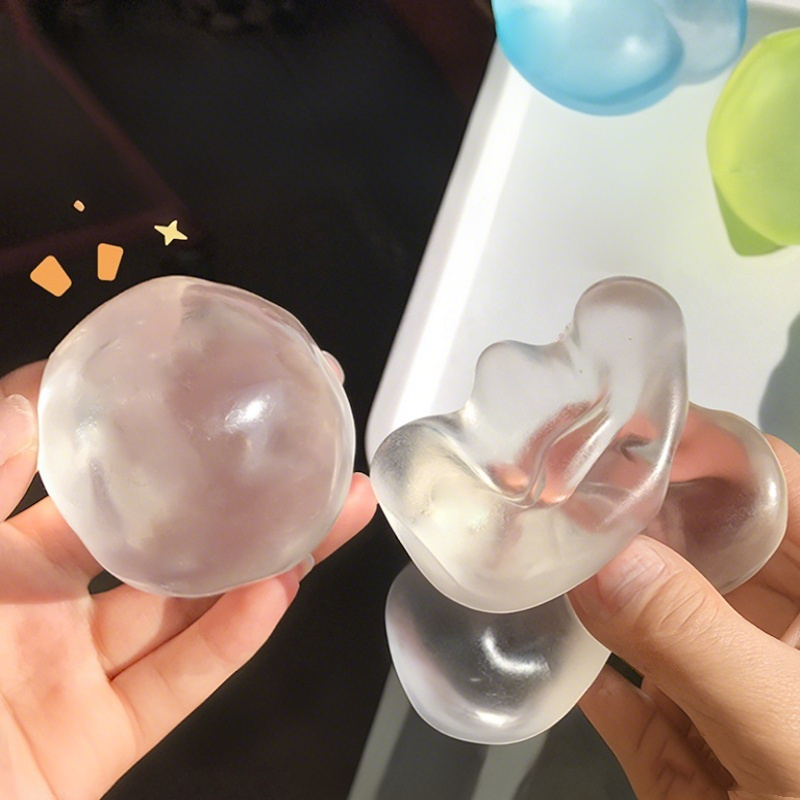 3W-Transparante Kokosolie Squishy Plasticiteit Mochi Knijp Speelgoed Sensorisch Fidget Stress Verlichtend Speelgoed voor Volwassenen