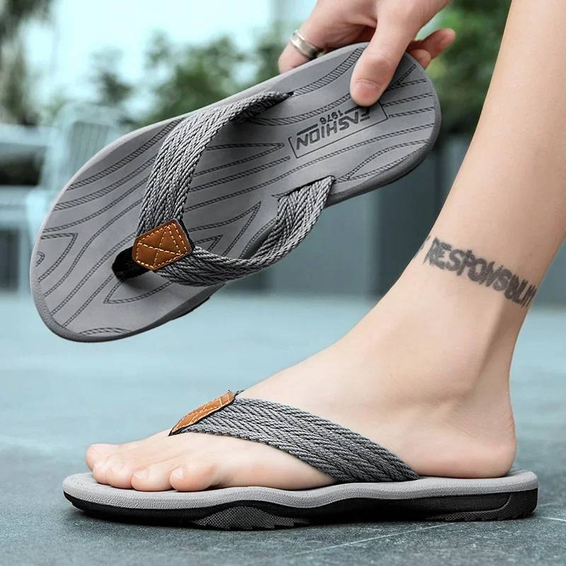 Męskie klapki Casual Buty plażowe Duże rozmiary Męskie sandały Letni wypoczynek antypoślizgowy Wypoczynek antypoślizgowy
