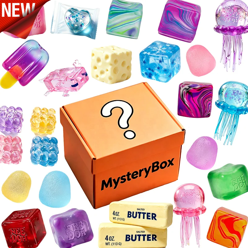   Leuke Cube Surprise Blind Box, authentieke Soda Fidget Cube, zacht squishy knijpspeeltje, mysterieuze sensorische stressverlichting