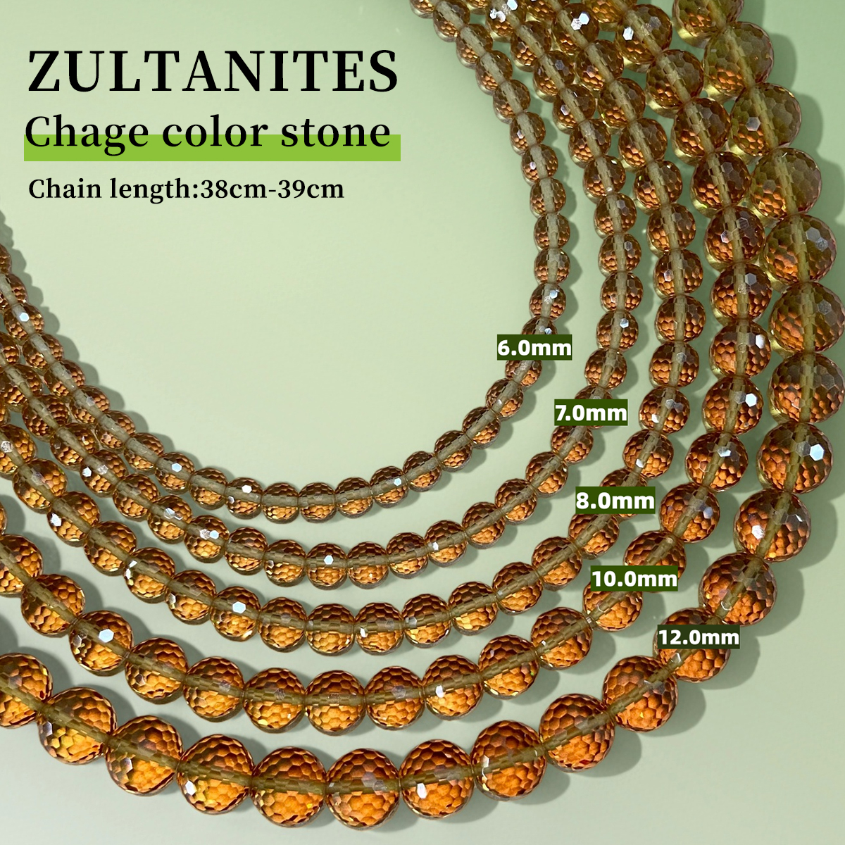 Bocarman Synthetic Color ChangingColor Changing Sultanite Beads 6-12mm Lab Created Diaspore Loose Stones  38cm Strand Bulk Whole