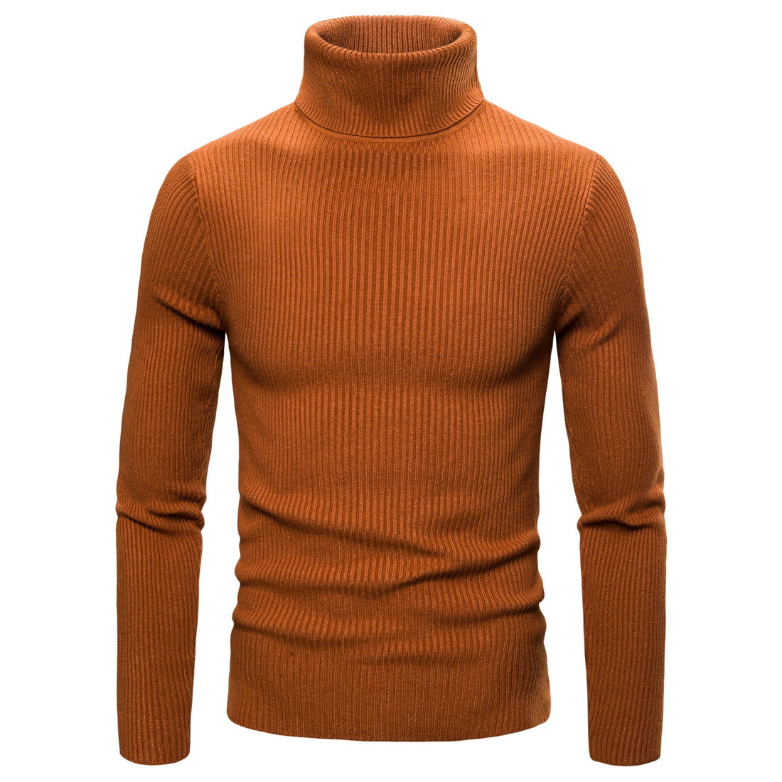 Suéter de cuello alto para hombre de otoño e invierno versión masculina suéter de punto informal que combina con todo
