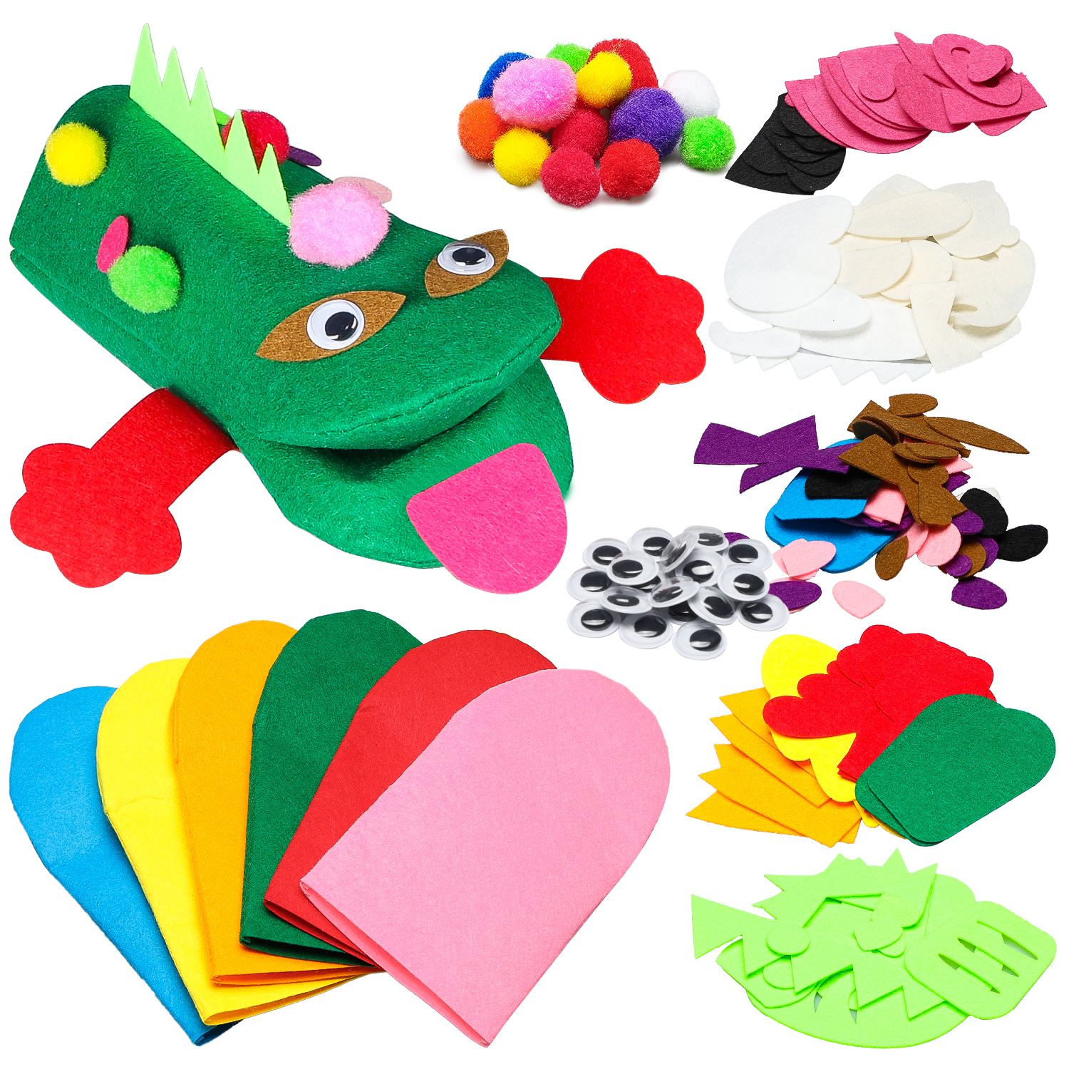 DIY Hand Puppet Making Kit Make Your Own Felt Animal Theme Storytelling Manual Handmade Puppets Craft Material For Kids Teens