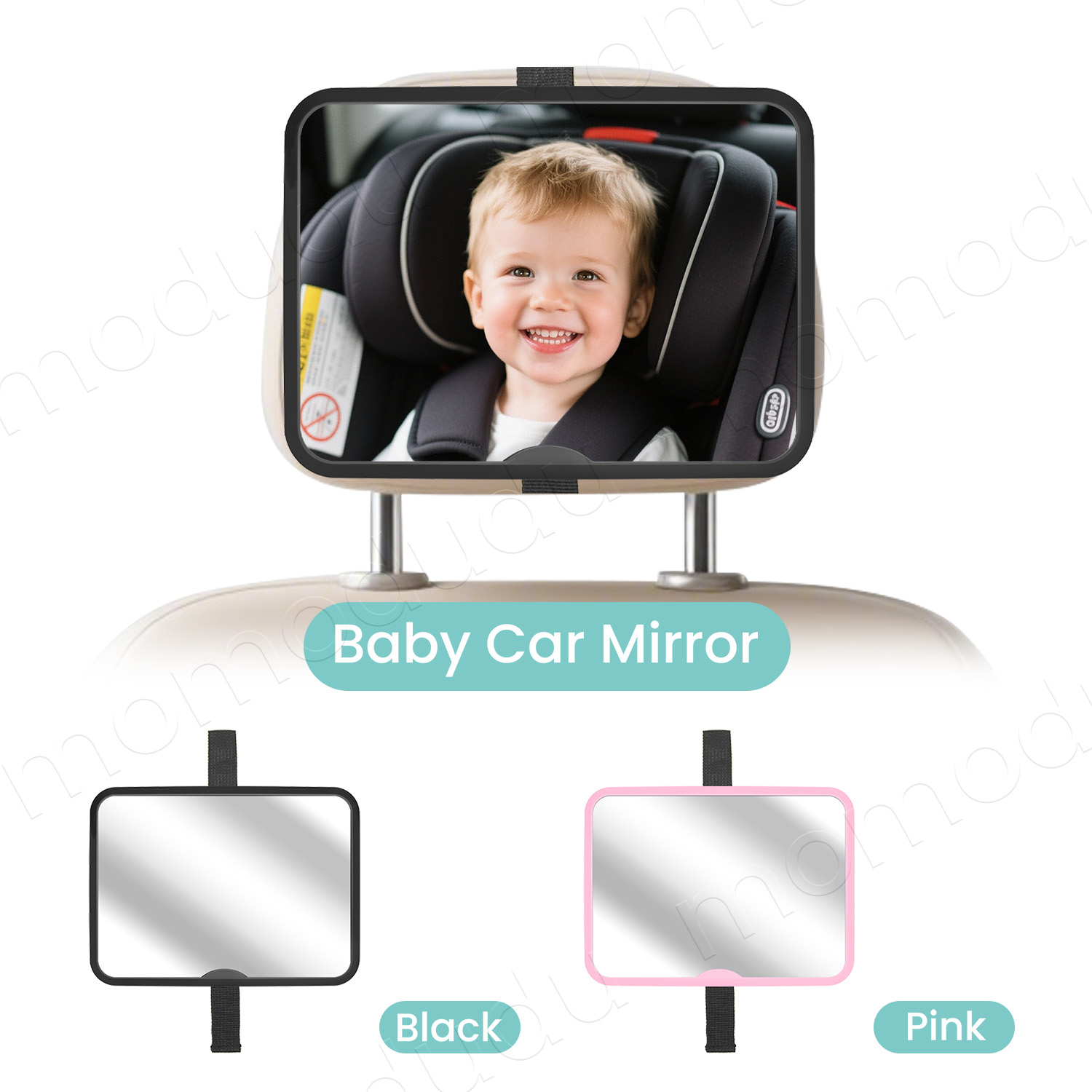1pc novo estilo grande angular espelho de carro do bebê assento traseiro monitor quadrado de segurança para assentos de bebê ou criança
