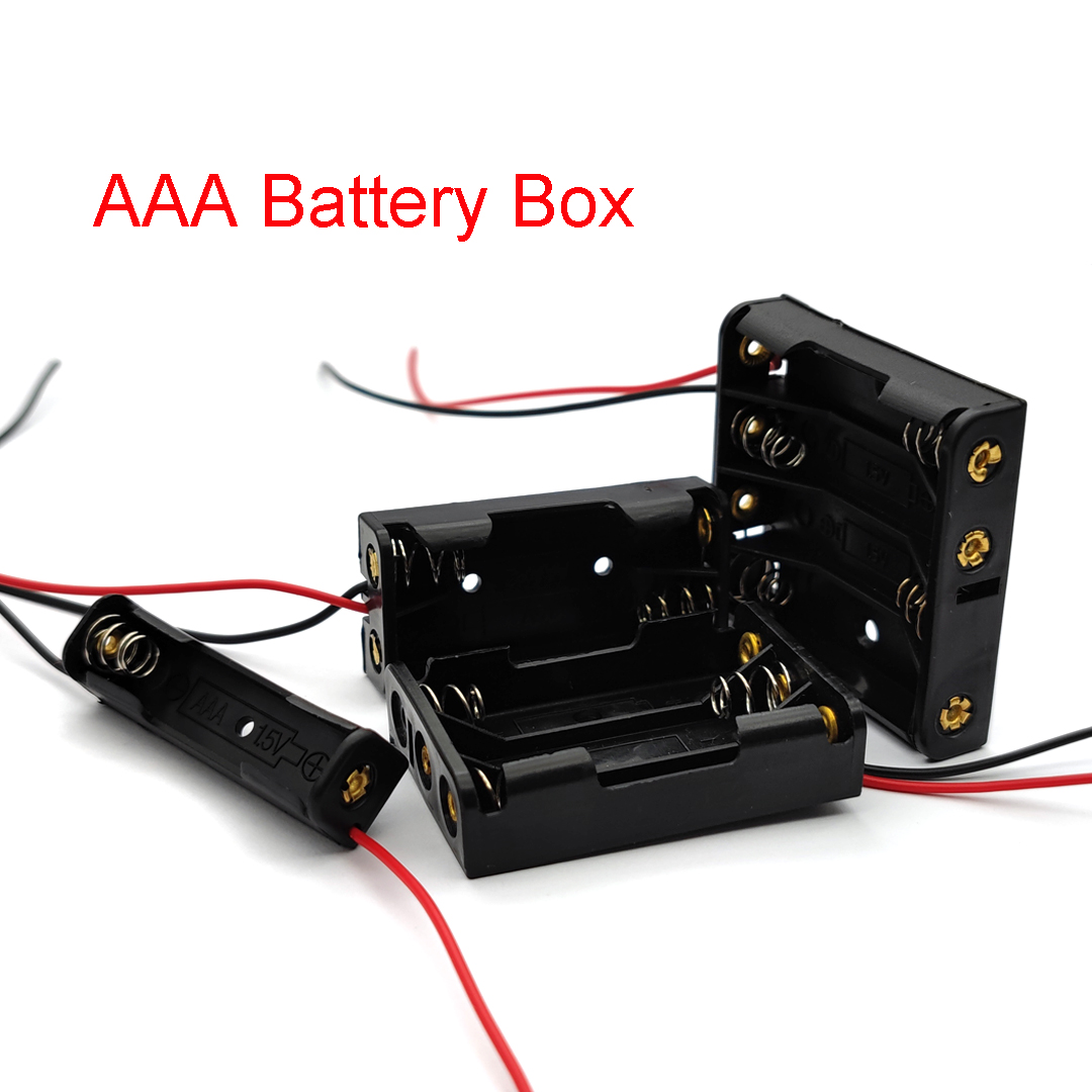1/2/3/4 Slot AAA Batterijhouder Batterijhouder AAA Batterijhouder met kabels met 1 2 3 4 slots AAA