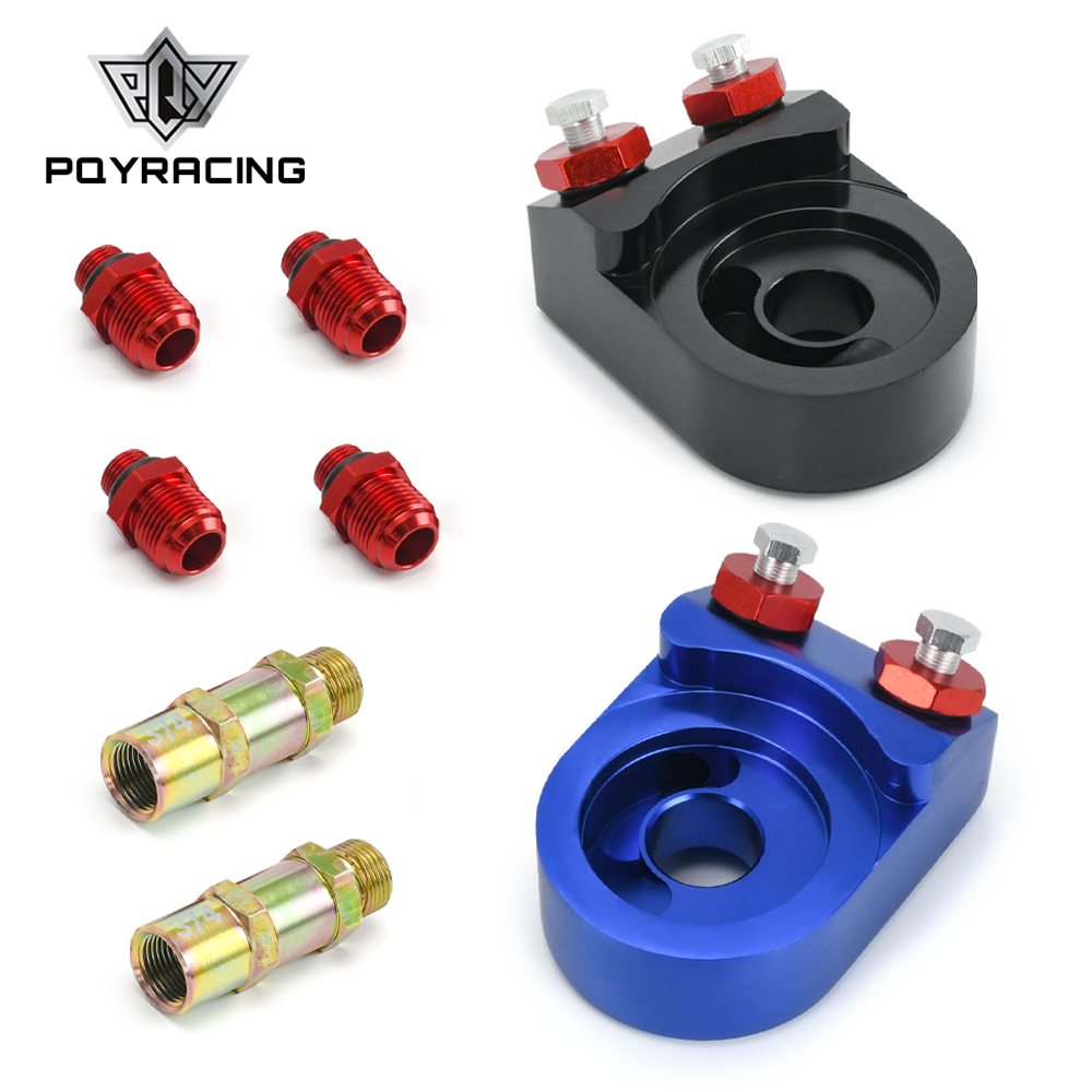 Pqy-Aluminium Oliekoeler Kit Oliefilter Sandwich Adapter Turbo T3 T4 Motor Plaat 10AN PQY6723