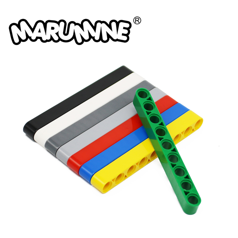 Marumine 50PCS Technologie MOC Bricks Liftarm Dikke 1x9 9M Beam Compatibel met 40490 Bouwstenen Model Onderdelen Accessoires