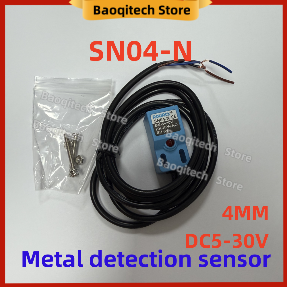 DC5-30V SN04-N Metal detection sensor Proximity switch for metal inspection NPN NO Square limit sensor 5V  24V