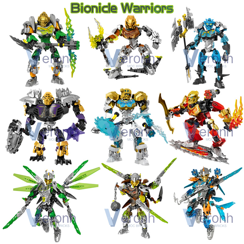 Bionicle Warriors Building Block Lewa Jungle Protector Gali Water Uniter Master Аниме Фигурки Черепа Коллекция Кирпичи Игрушки