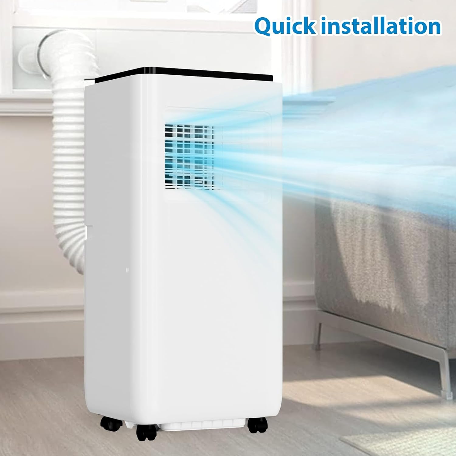 10000 BTU Portable Air Conditioners with Remote Control, AC Unit Built-in Cool, Dry, Fan Modes,up to 450 Sq. ft for Room, Dorm