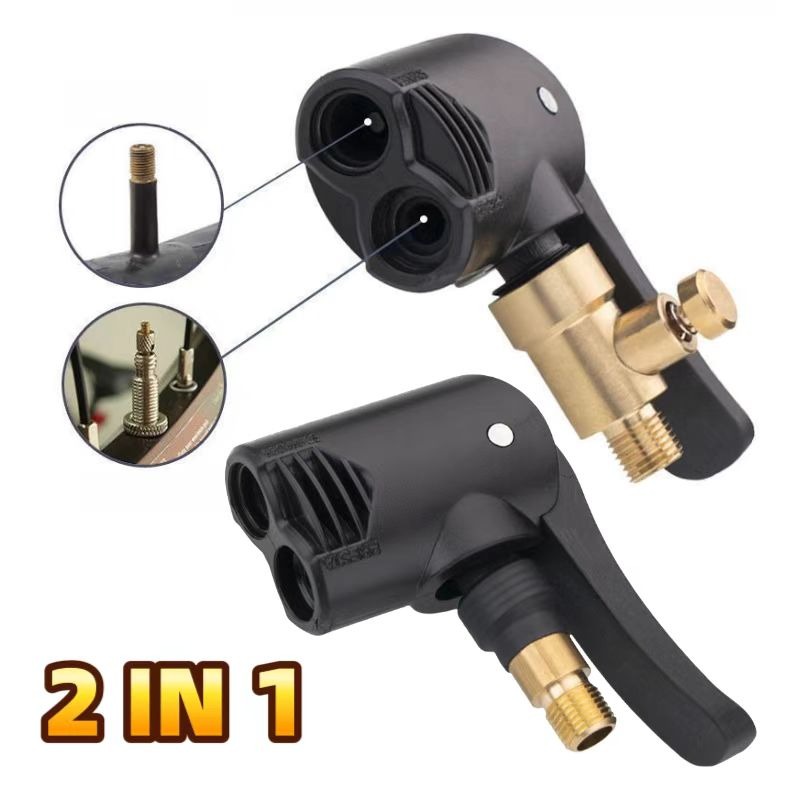 2 w 1 pompka rowerowa dysza adapter węża pompka nadmuchiwana motocykl uchwyt pneumatyczny zawór inflatora Adapter złącza akcesoria samochodowe