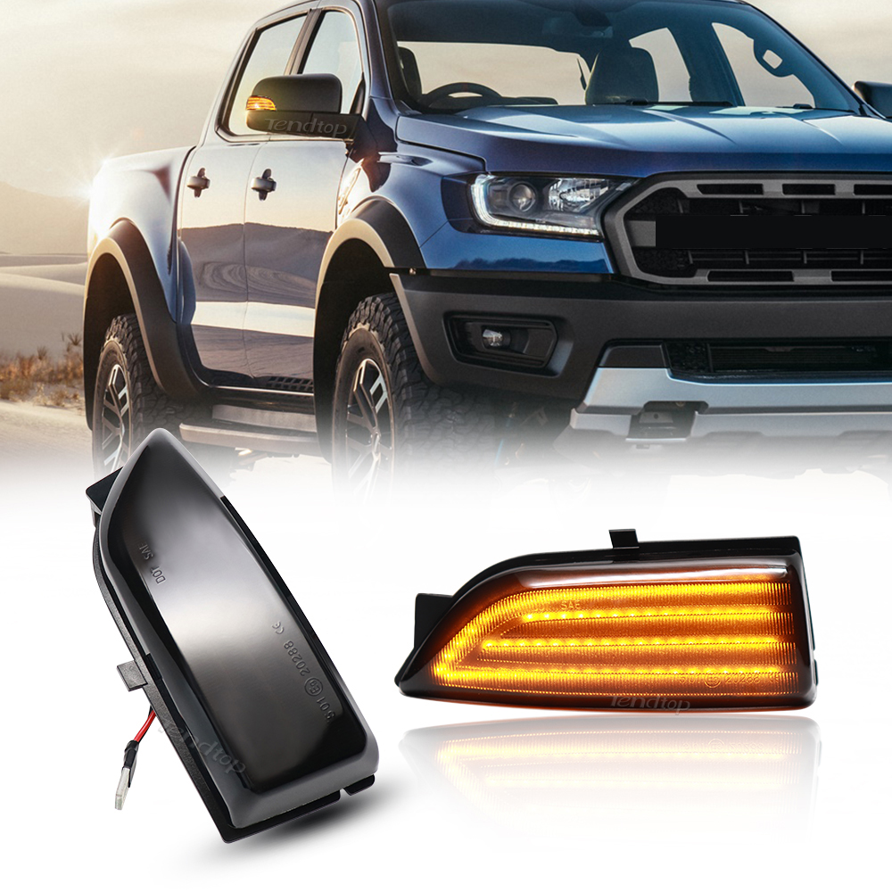 Kierunkowskaz do Ford Ranger Lariat 2019-2023 Ranger T6 Mazda BT-50 LED Dynamiczny Kierunkowskaz w Lusterku Bocznym Lusterko Wsteczne