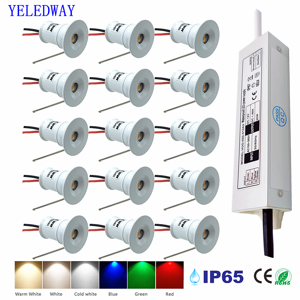 Mini Downlight LED 12V 1W Đèn Ánh Sáng Tại Chỗ Nhỏ Trần Nhà Bếp Phòng Cầu Thang Trong Nhà Dẫn Chú Ý Với Biến Áp AC110-220V