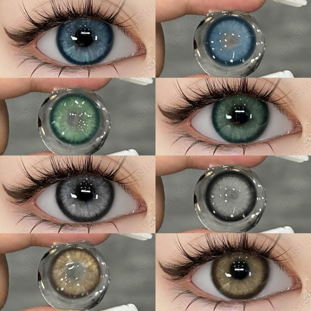 EYESHARE Nuovo 1 paio di lenti a contatto colorate per occhi Lenti a contatto marroni Lenti per occhi blu moda Contatti annuali grigi coreani