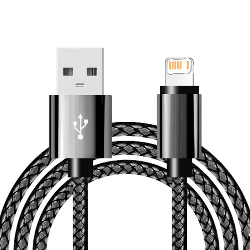 USB Fast Charging Nylon Braided Cable For iPhone X XR XS 11 12 13 14 Pro Max 6 6S 7 8 Plus SE Quick Charge Phone Data Cables