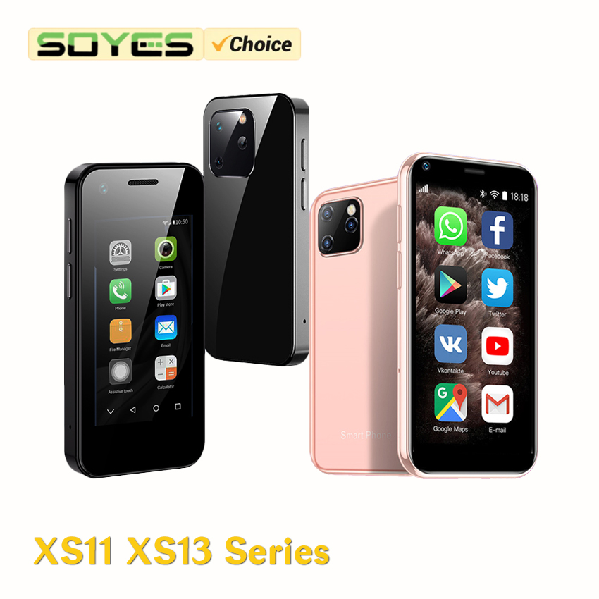 SOYES XS11 XS13 시리즈 미니 안드로이드 스마트폰 HD 스크린 듀얼 SIM TF 카드 슬롯 5MP 카메라 Google Play 스토어 소형 휴대전화