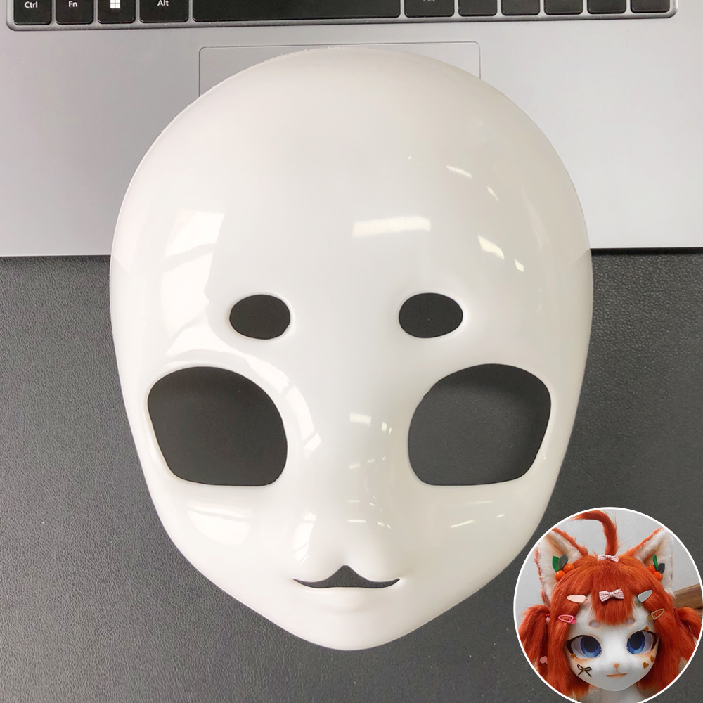 Kigurumi Base cabeza de bestia máscara de calavera Cosplay Fursuit Animal gato calavera DIY espesar máscaras de plástico carnaval Anime fiesta disfraz Prop