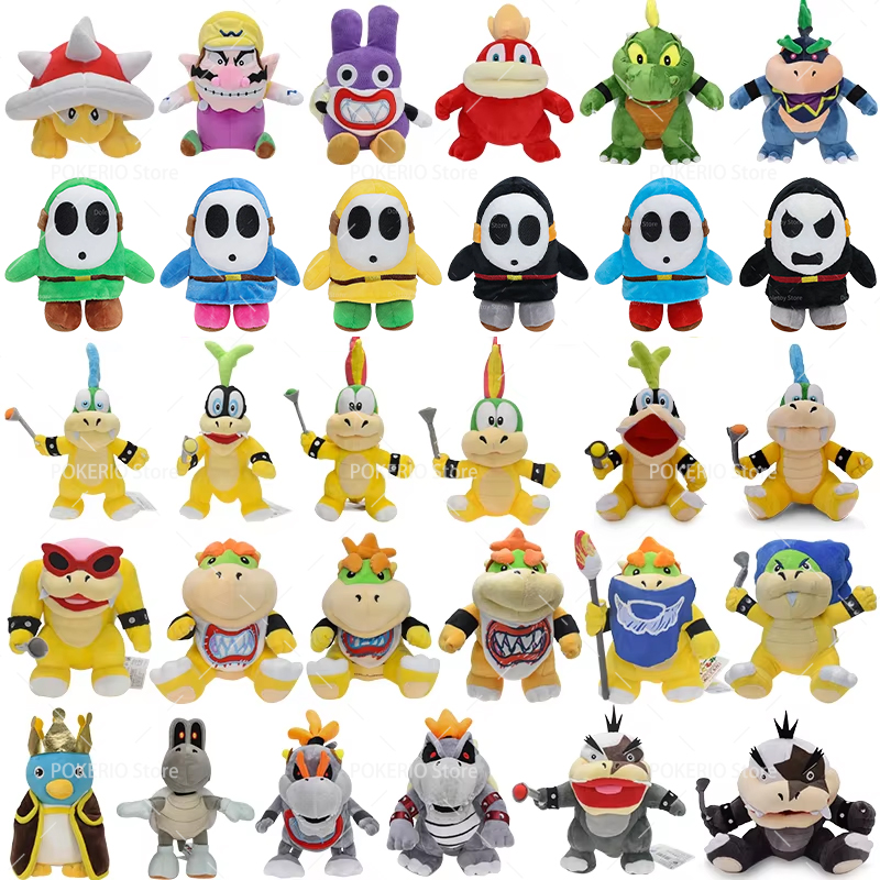 Gorąca Gra Pluszowa Zabawka Chomper Kwiat Wonder Bowser JR Koopa Ludwig Roy Morton Yoshi Nabbit Spiny Anime Wypchana Lalka Zwierzątko
