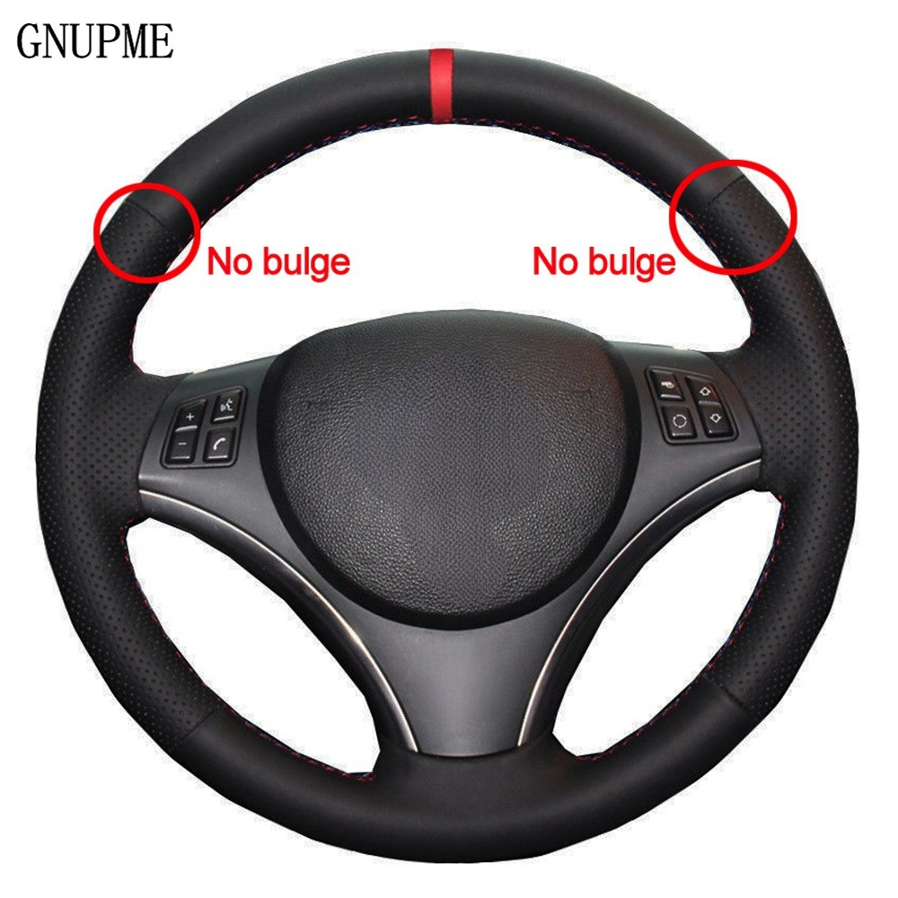 Volante do carro capa de couro artificial volant funda volante para bmw e90 325i 330i 335i e87 120i 130i 120d (sem kits de tambor)