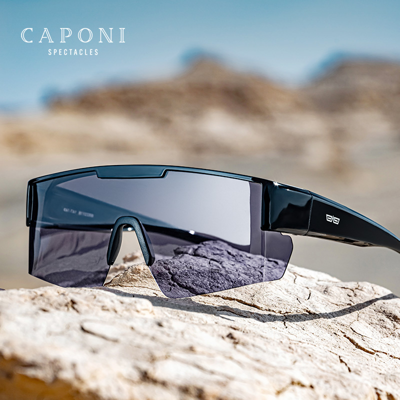 CAPONI Fit Over okulary przeciwsłoneczne dla mężczyzn spolaryzowane EMS fotochromowe okładki optyczne męskie okulary UV400 lekkie sportowe nowe okulary BS3116