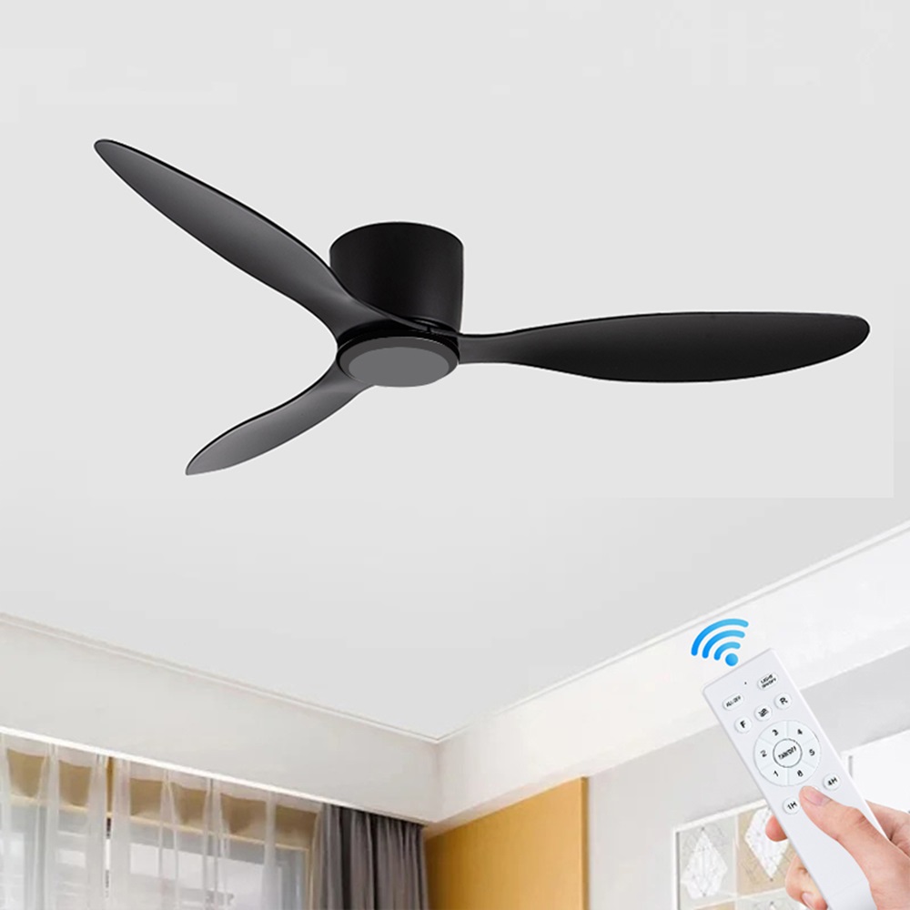 IRALAN 42 52-Zoll-Deckenventilatoren, kein Licht, Gleichstrommotor, Fernbedienung, Kühlventilatoren, Deckenventilator für niedrige Böden, leiser großer Heimventilator