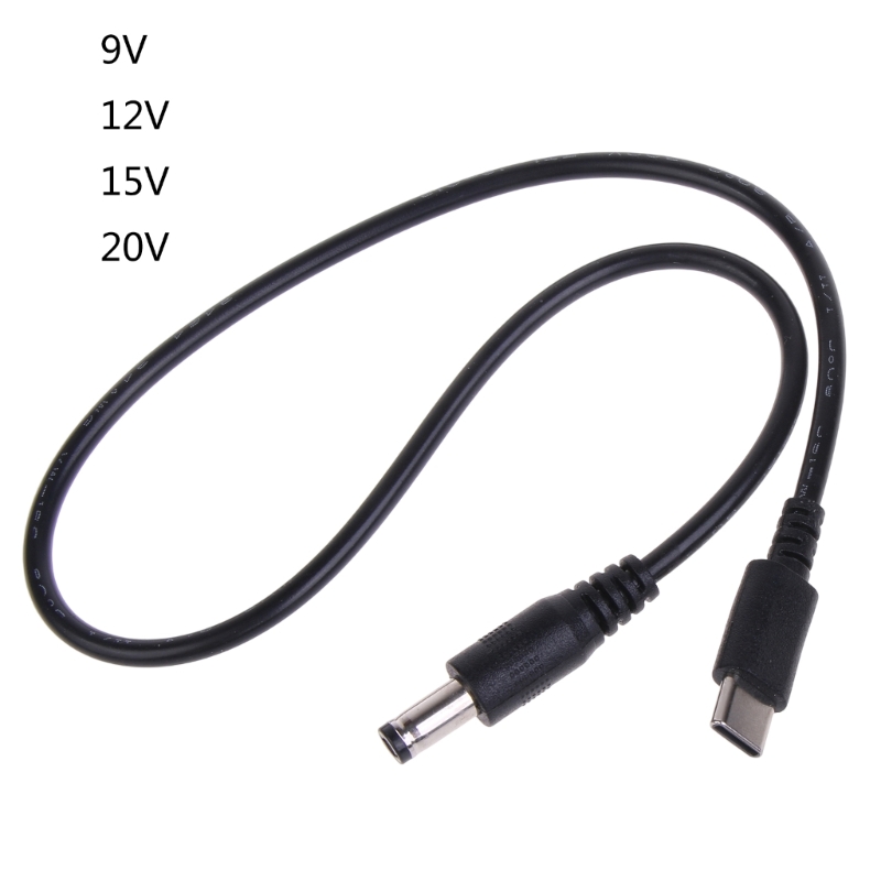 DXAB UsbC TypeC к DC5,5x2,1 мм 9 В 12 В 15 В 20 В PD триггерный преобразователь силового кабеля 3A