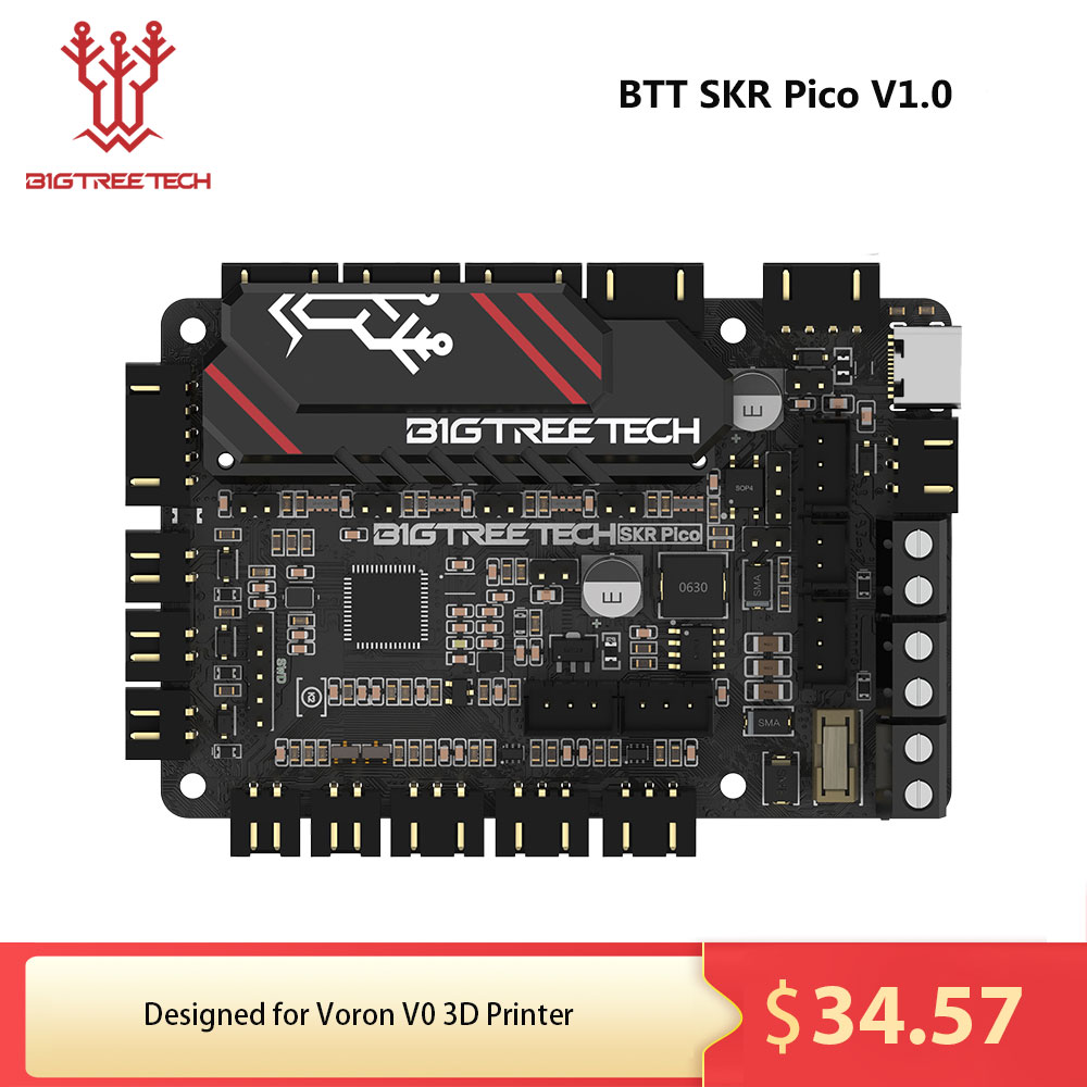Bigtreetech skr pico v1.0 btt placa-mãe voron v0 peças de impressora 3d tmc2209 raspberry pi para impressora voron v0.1