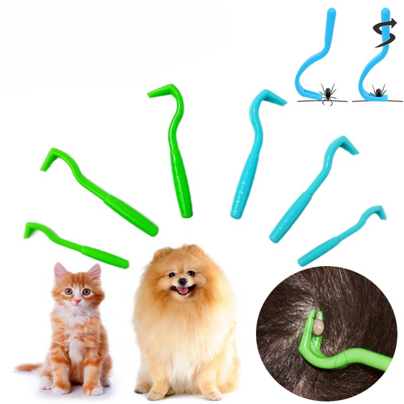 Alat penghilang kutu hewan peliharaan, sisir Pinset alat penghilang kutu peliharaan kucing anjing