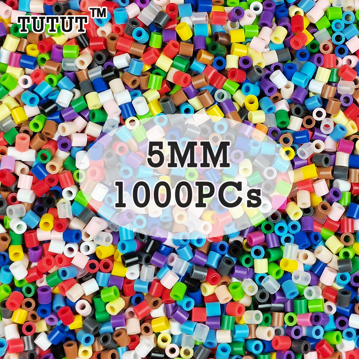 5mm 1000PCS ลูกปัดเหล็กสําหรับเด็ก Pixel Art Hama ลูกปัดเหล็กฟิวส์ลูกปัด DIY ปริศนาคุณภาพสูงของขวัญของเล่นเด็ก