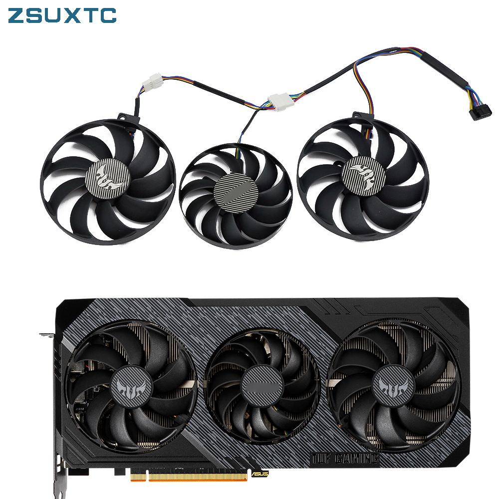 T129215SU T128010SU 7Pin 5600XT RX5700XT For ASUS Radeon RX 5600 5700 XT TUF X3 EVO OC Graphics Card Cooling Fan