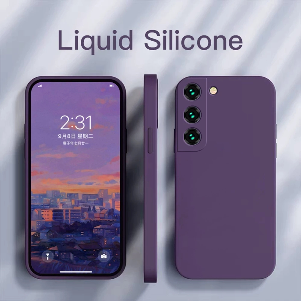 Funda de silicona líquida suave para Samsung Galaxy S21 S23 S10 Plus S20 FE S10E S22 Note 20 Ultra