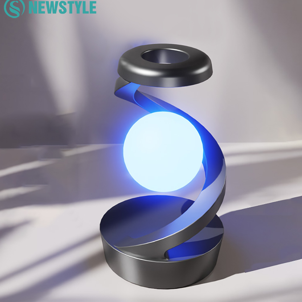 LED 360° °   Rotierendes Nachtlicht mit kabellosem Ladegerät, kabellose Schreibtischlampe, wiederaufladbares, schwebendes LED-Nachtlicht für das Wohnzimmer