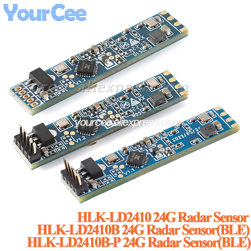 10 шт./1 шт. HLK-LD2410B HLK-LD2410 Высокая чувствительность 24G Статуя присутствия человека Радарный модуль датчика обнаружения сердцебиения LD2410B 24 ГГц