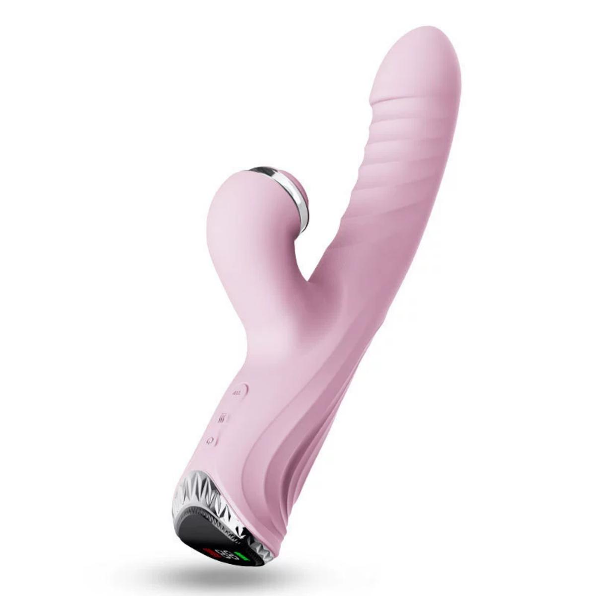 4 in 1 12 Frekuensi Vibrator Wanita, Pengisian Daya Magnetik USB Tahan Air Silikon Masturbator Dewasa Wanita