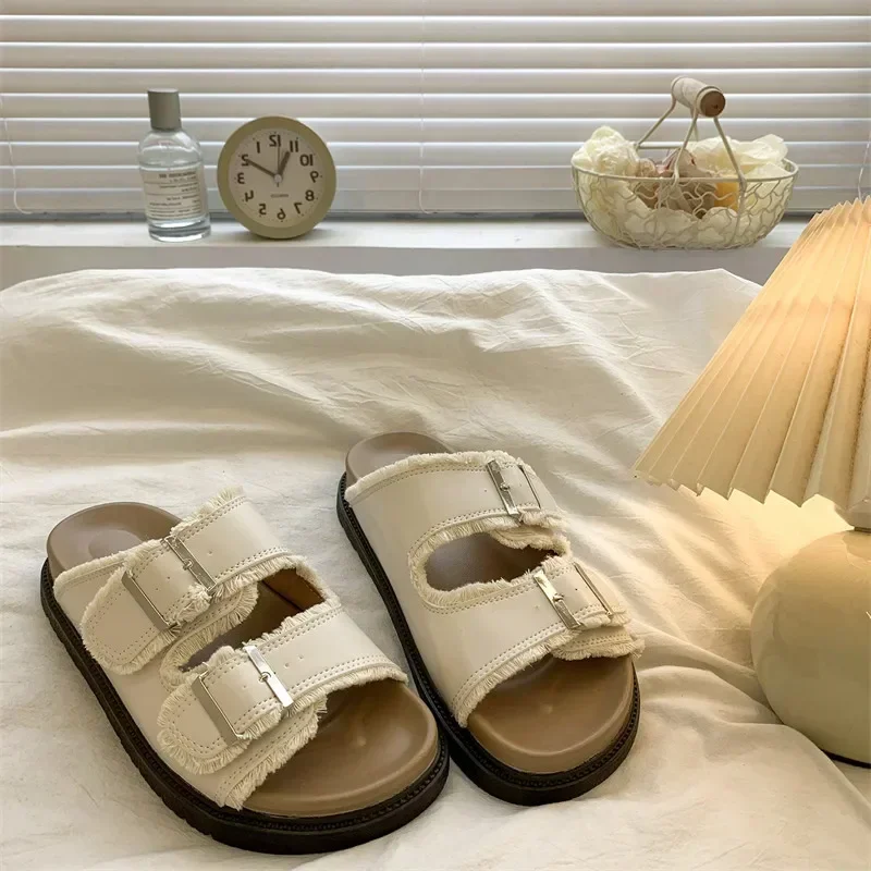 High Quality Female Shoes Ladies Slippers Platform Soft Slides Retro Concise Slippers Women Summer Shoes Slides Pantofle Platfor