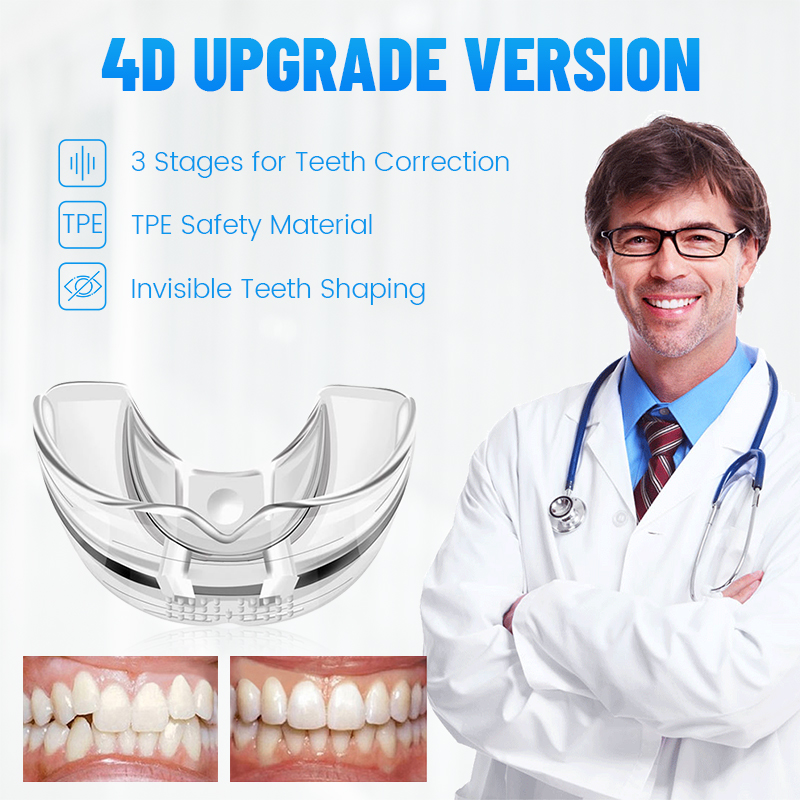 3 ขั้นตอนทันตกรรมจัดฟันฟัน Retainer Bruxism Mouth GUARD ฟัน Straightener หยุด Sleeping Anti-Snoring อุปกรณ์