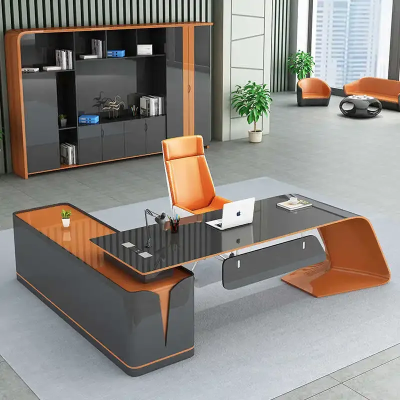 Роскошный офисный стол Executive Light, дизайнерский органайзер для хранения вещей, компьютерные столы, L-образная качественная мебель Escritorio