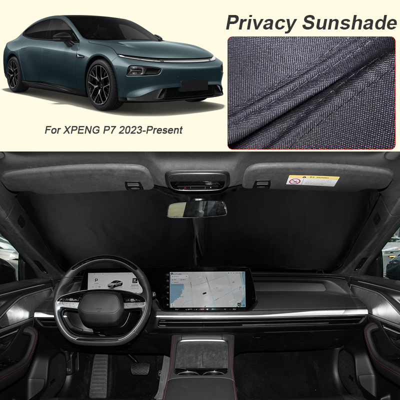Auto Zwart Venster Privacy Zonnescherm Voor XPENG P7 2023-Present Auto Anti-Uv Warmte-isolatie Bescherm Cover Interieur accessoire
