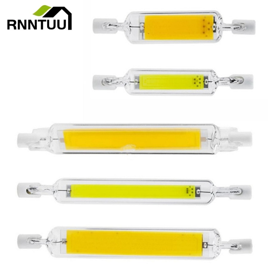 ハイパワー LED R7s COB ガラス管 78 ミリメートル 118 ミリメートル J78 J118 COB 電球 AC110V 120V 130V 220V 230V 240V ホーム交換ハロゲンランプ