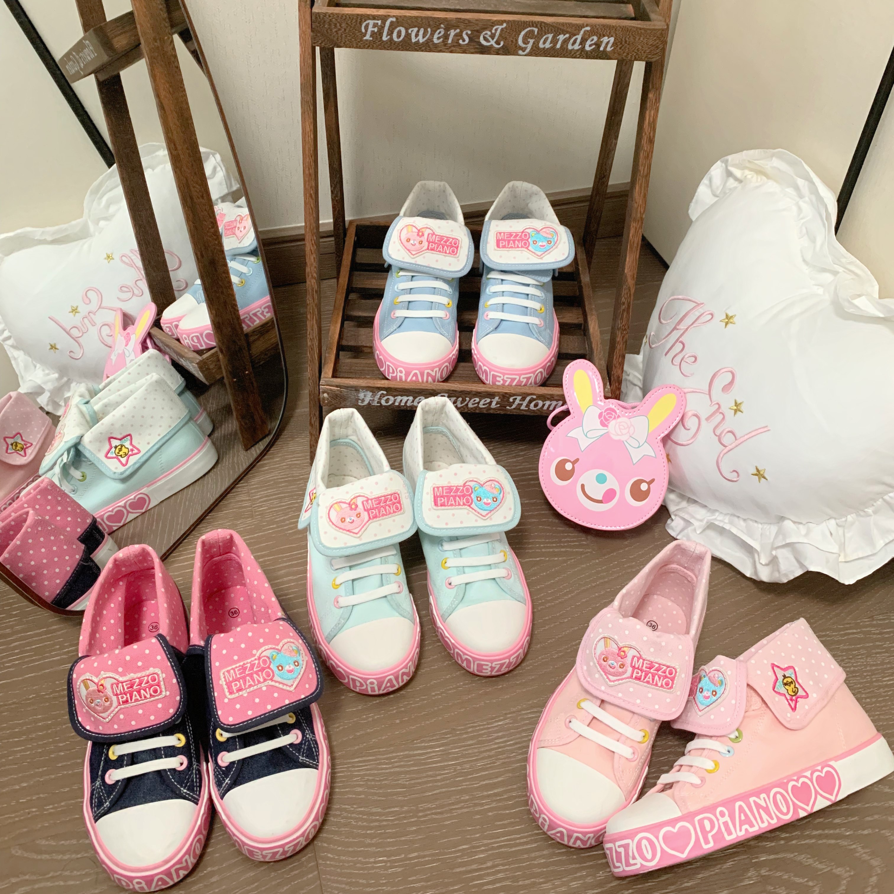 Herbst Neuheit: Vielseitige Süße Mädchen-Jojifuku-Jeansschuhe mit Japanischer Cartoon-MP-Stickerei, Niedliche Rosa Leinenschuhe, Y2k-Accessoires