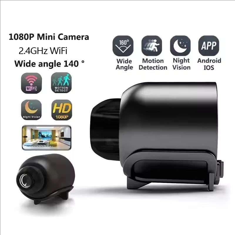 Mini Cámara HD 1080P Inalámbrica WiFi, Monitor para Bebés, Seguridad Interior, Vigilancia, Visión Nocturna, Cámara IP, Grabadora